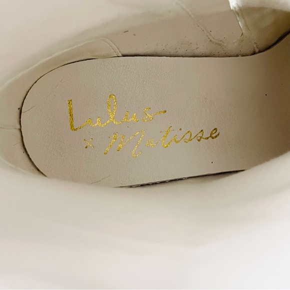 Lulus X Matisse Spirit White and Blonde Pointed Toe Ankle Booties - Picture 8 of 11